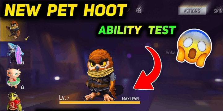 Mengenal Pet Hoot Free Fire, Si Burung Hantu Penambah Jangkauan Scan!