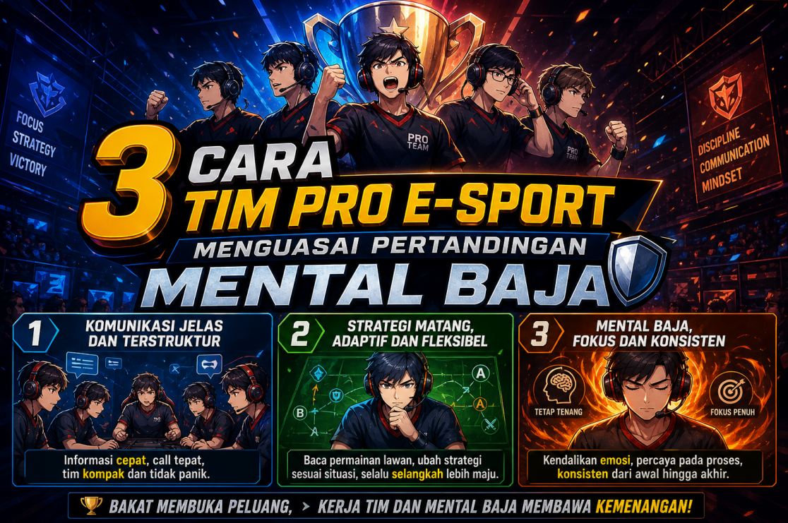 3 Cara Tim Pro E-Sport