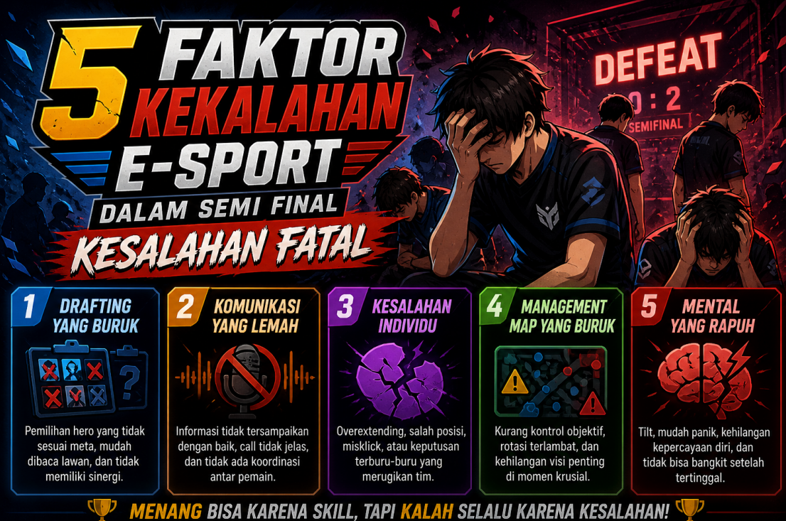 5 Faktor Kekalahan E-Sport