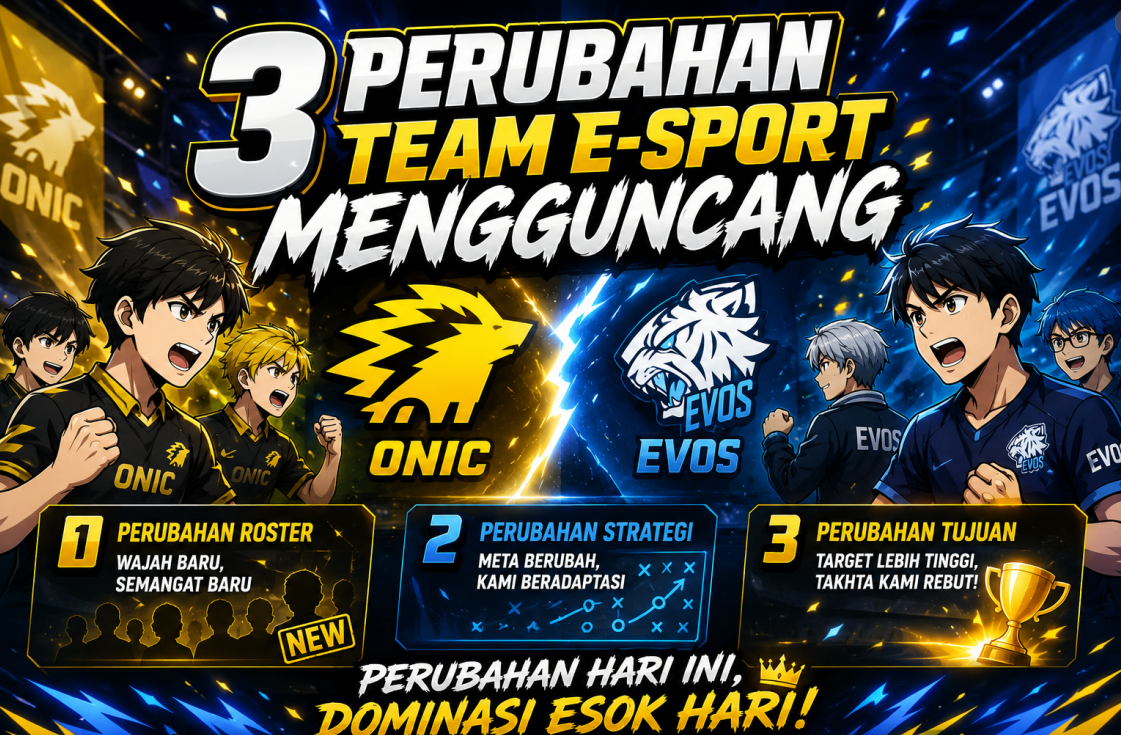 3 Perubahan Team E-Sport