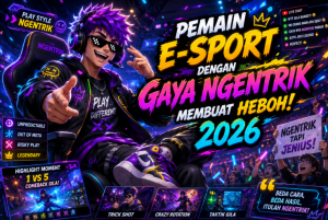 Pemain E-Sport Dengan Gaya Ngentrik