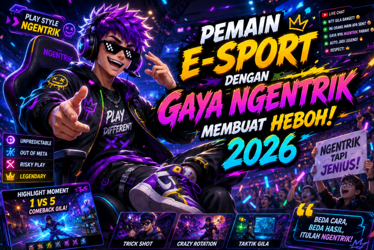 Pemain E-Sport Dengan Gaya Ngentrik
