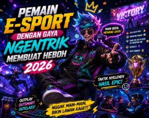Pemain E-Sport Dengan Gaya Ngentrik